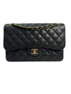 Класична Сумка Flap Bag Jumbo Чорна Caviar #1
