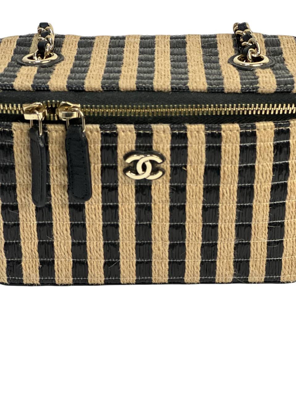Сумка Raffia Jute у смужку з ланцюжком #9