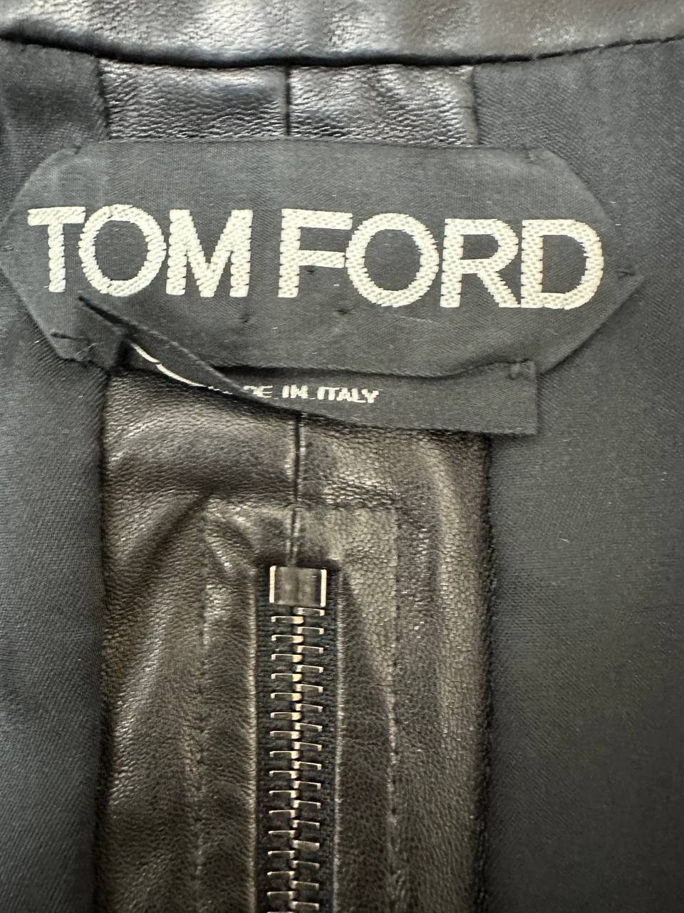 Куртка зі шкіри з драпіруванням на блискавці #5