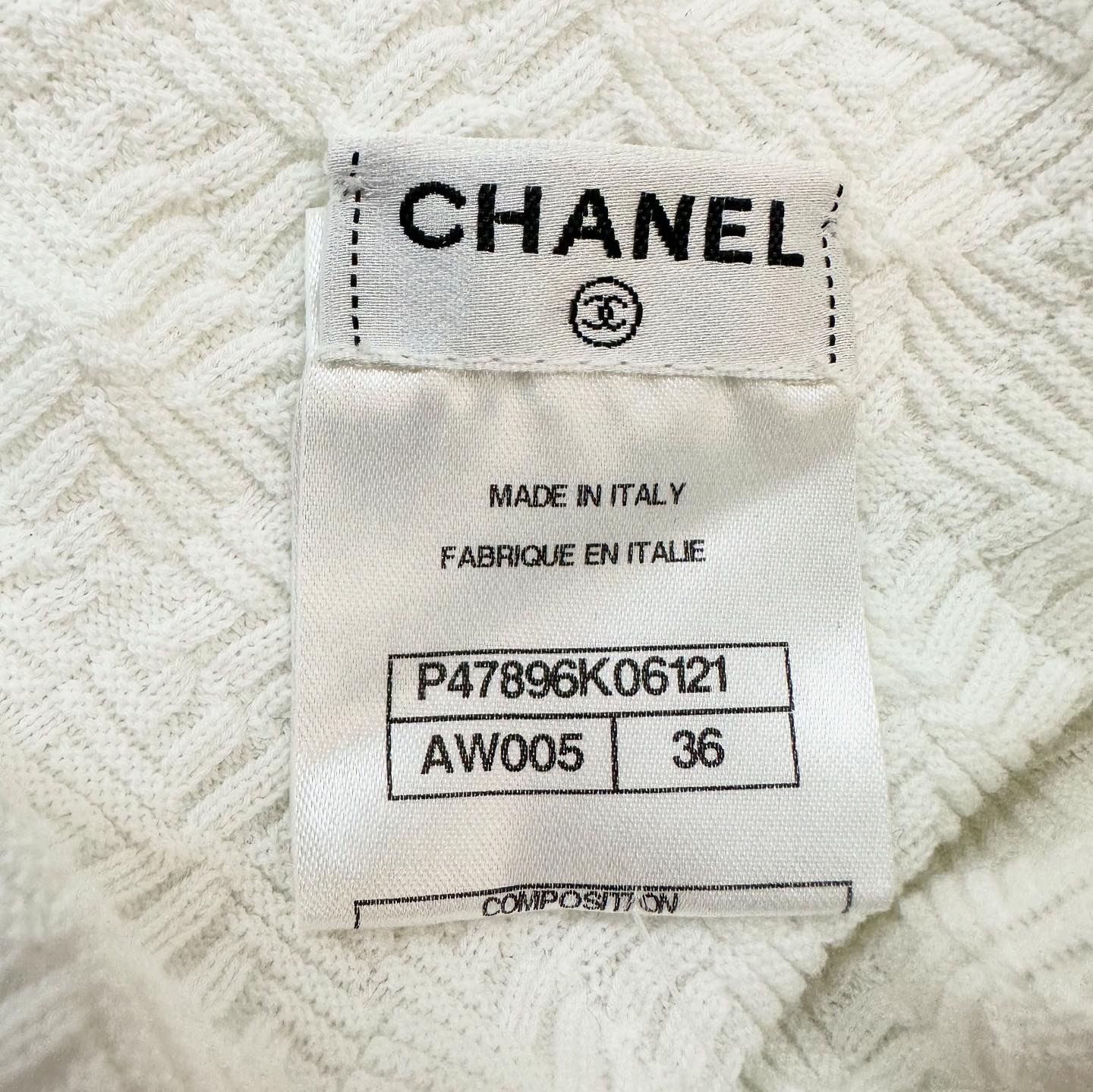 Chanel костюм з трикотажу білого кольору #8