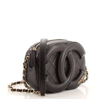 Сумка через плече cc quilted lambskin coco midnight camera bag #2