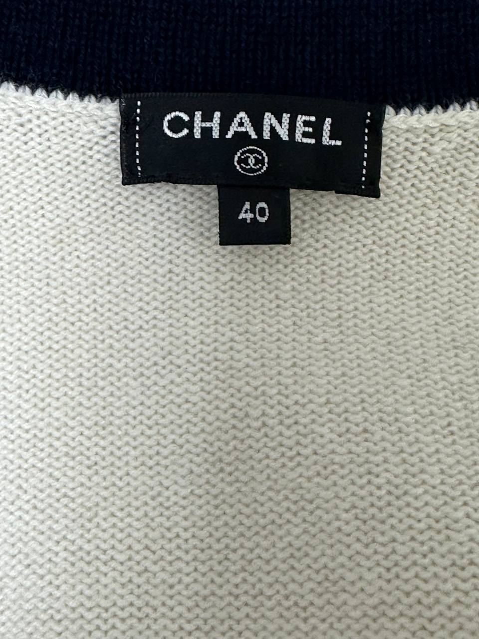 Chanel кашеміровий кардиган з контрастною обшивкою #8