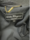 Salvatore Ferragamo стьобане пальто з шкіряним коміром #4