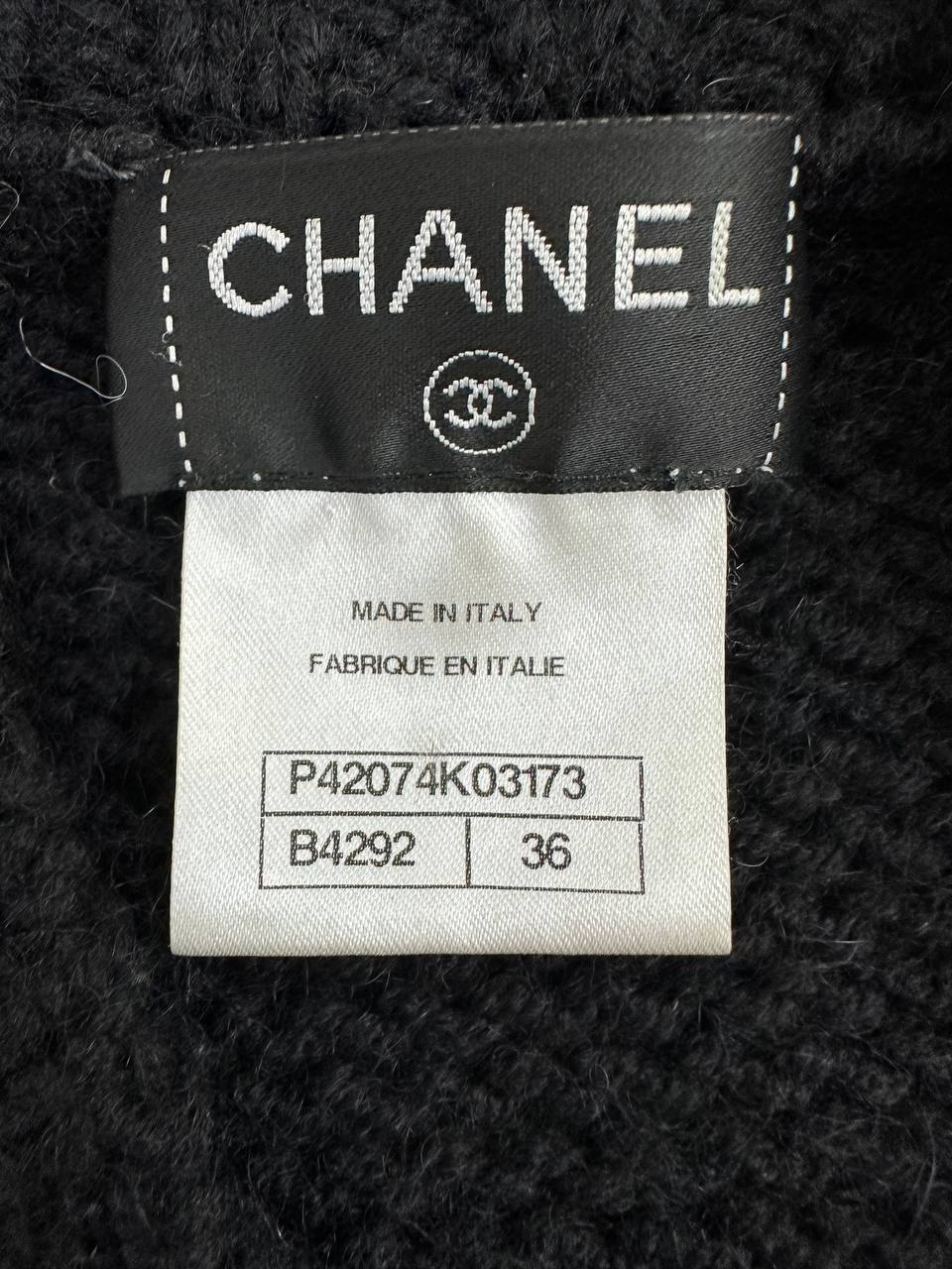Chanel в’язаний жилет із контрастною обробкою #5