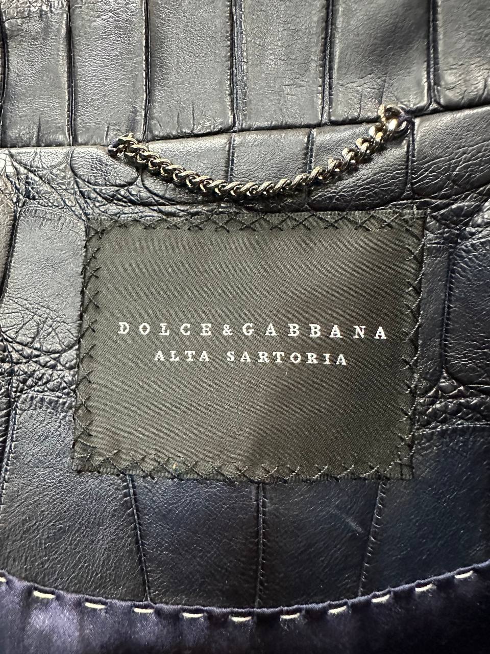 Dolce & Gabbana куртка зі шкіри крокодила #10