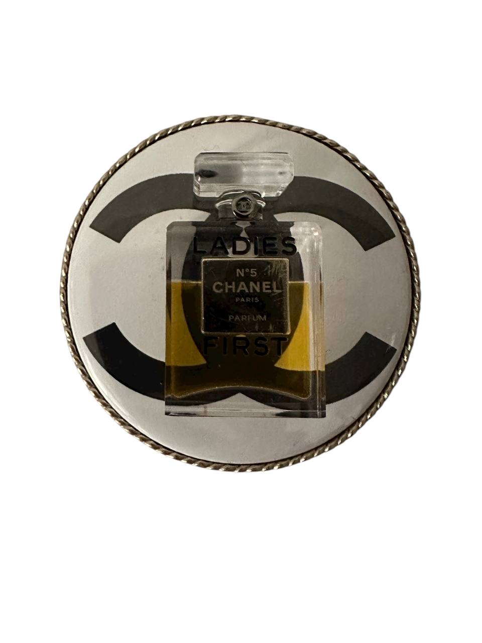 Chanel брошь з флаконом парфуму