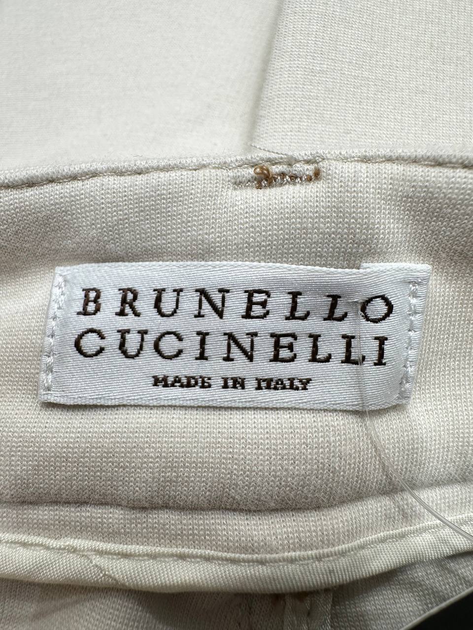 Brunello Cucinelli бежеві бавовняні штани #7