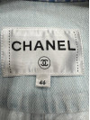 Chanel смугаста джинсова куртка з квітковим декором #6