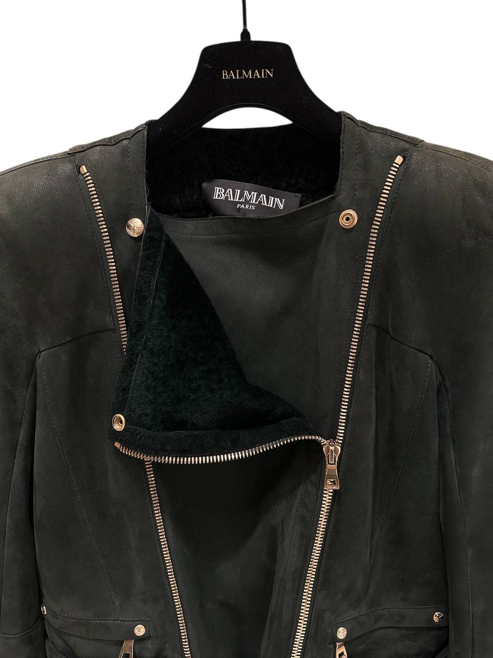 Balmain дублянка з натуральної  шкіри #6