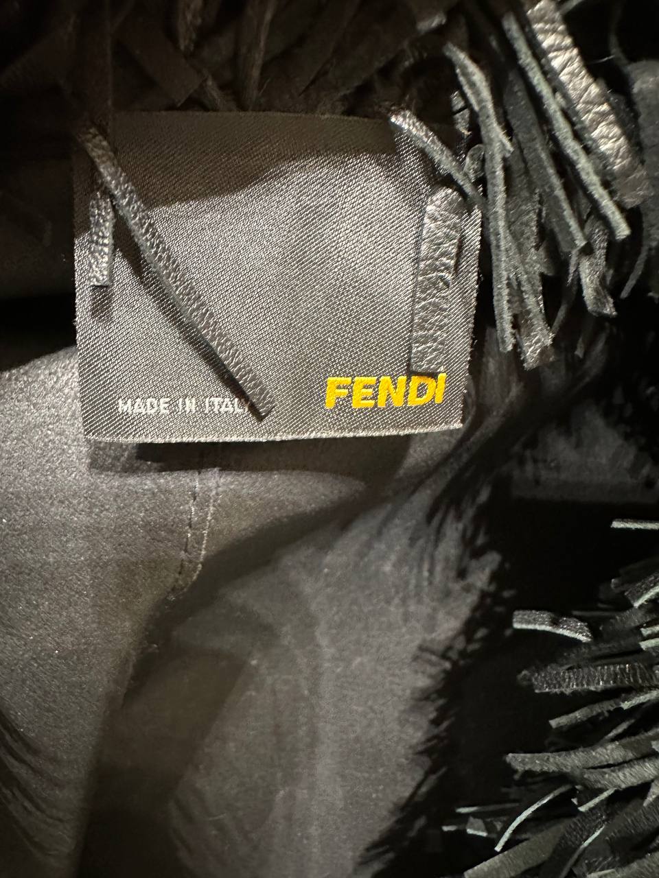 Fendi шкіряне пальто з декоративною обробкою #5