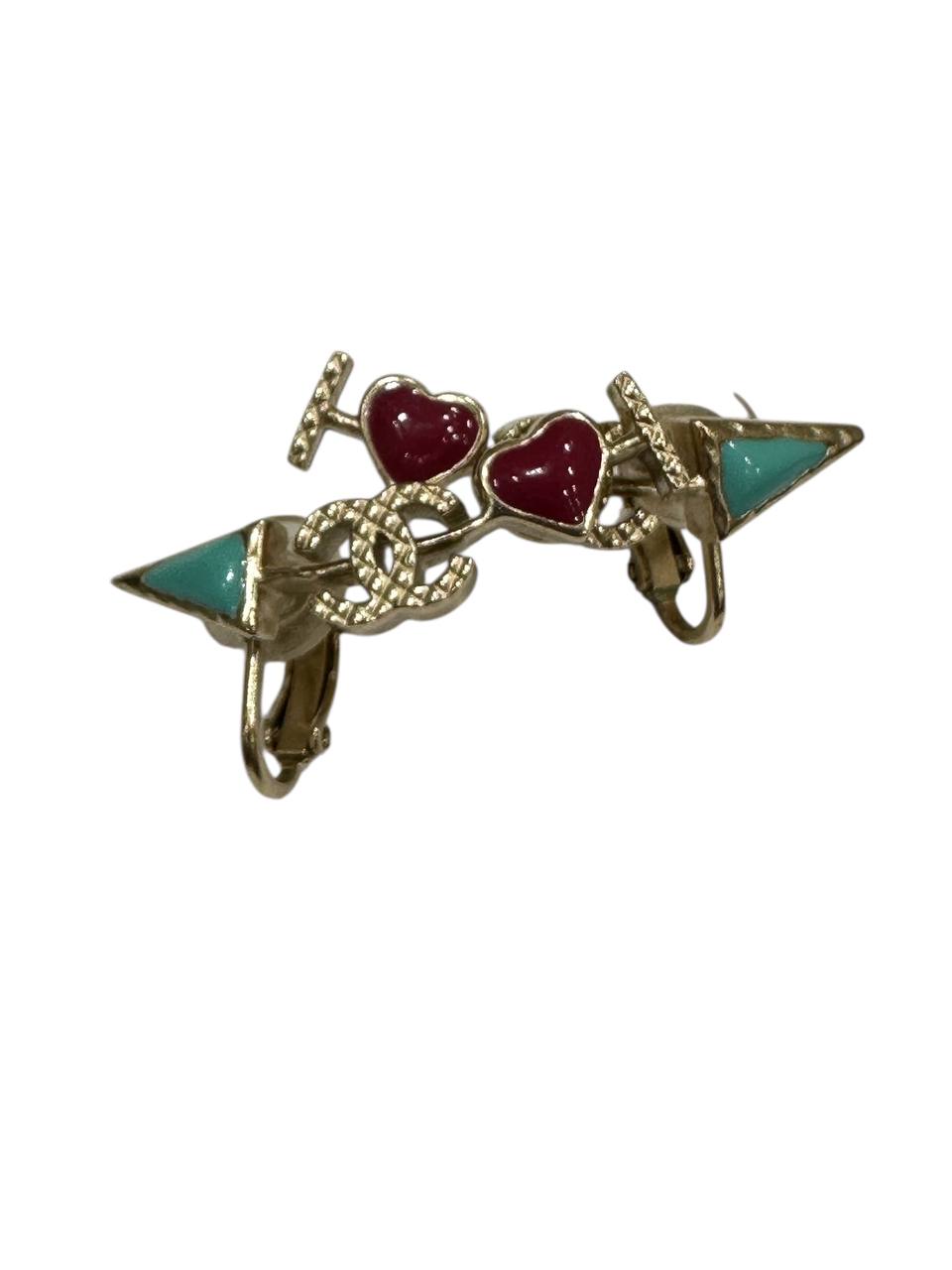 Chanel сережки з символами та логотипом cc