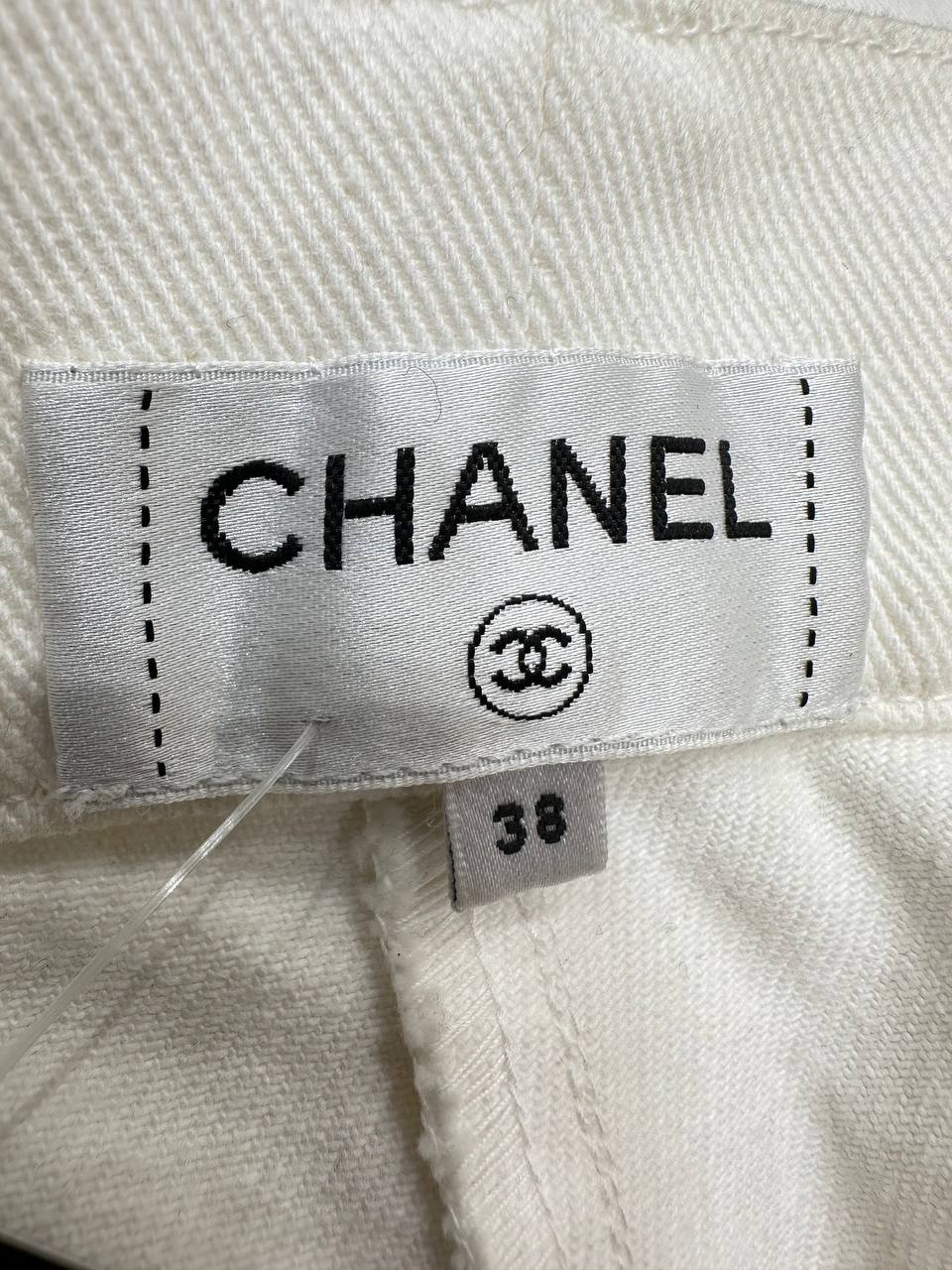 Chanel бавовняні брюки прямого крою #4