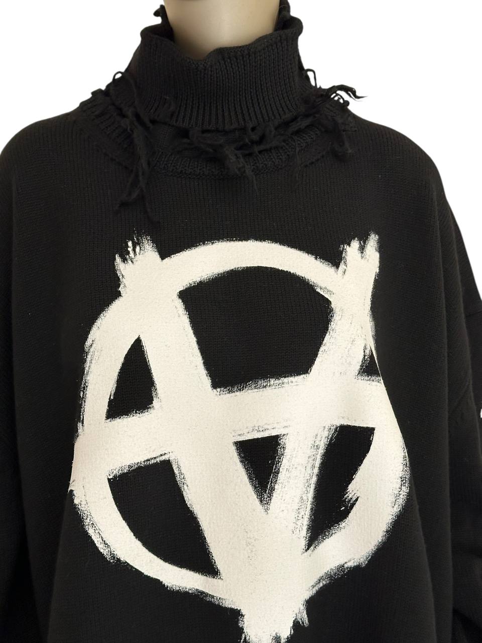 Vetements светр oversize з принтом анархії #4