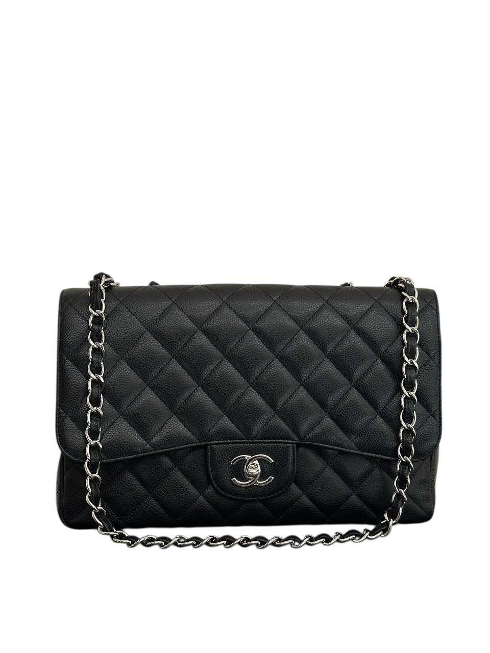 Chanel сумка flap зі шкіри caviar #1