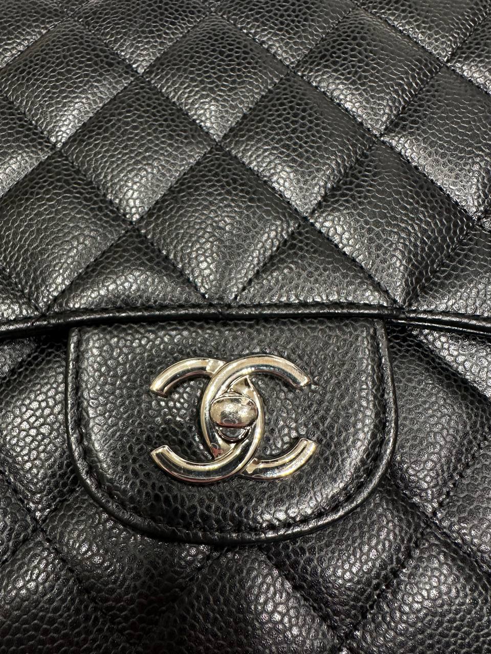 Chanel сумка flap зі шкіри caviar #7