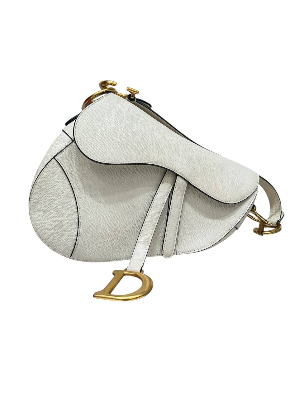 Dior кожаная сумка saddle с металлической фурнитурой #1