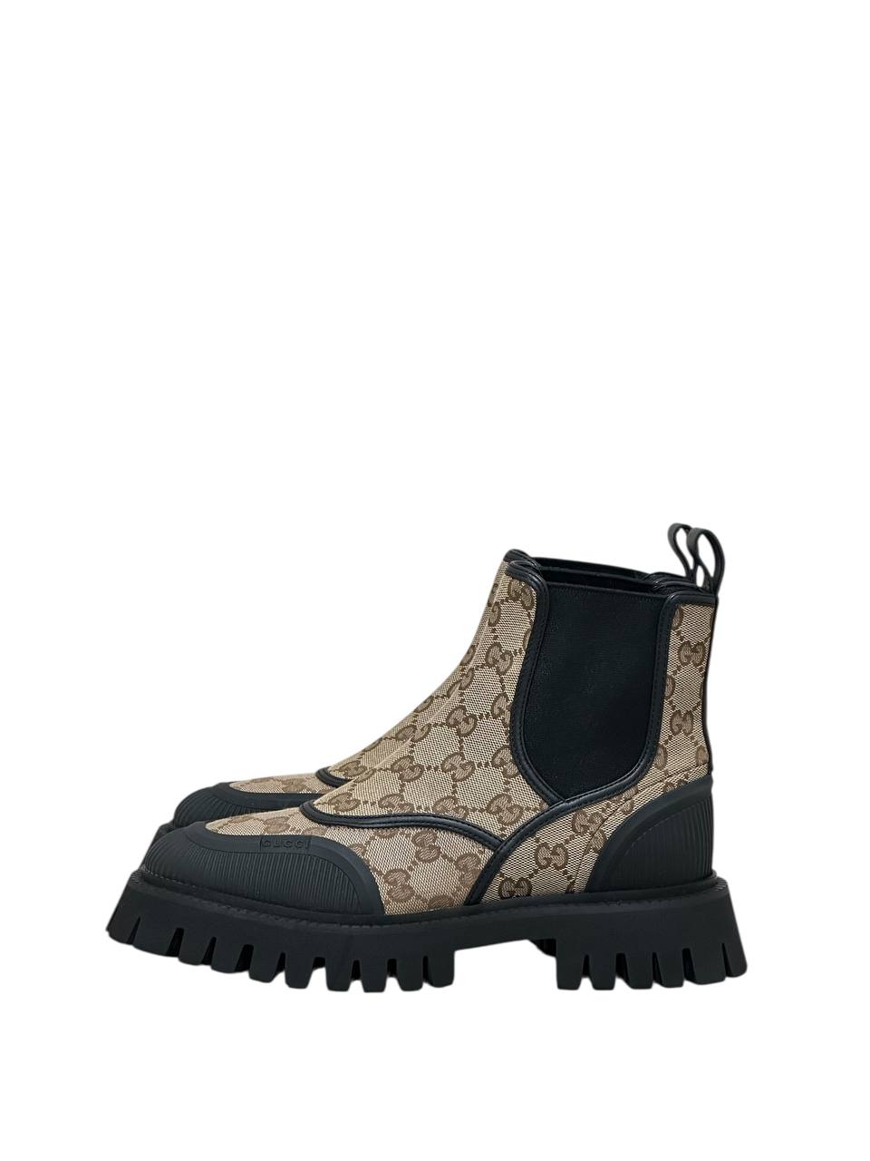 Gucci черевики з масивною підошвою з monogram canvas