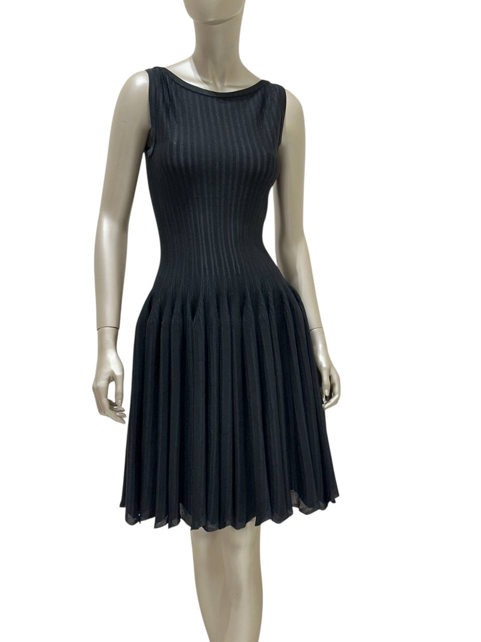 Alaïa плісирована сукня без рукавів