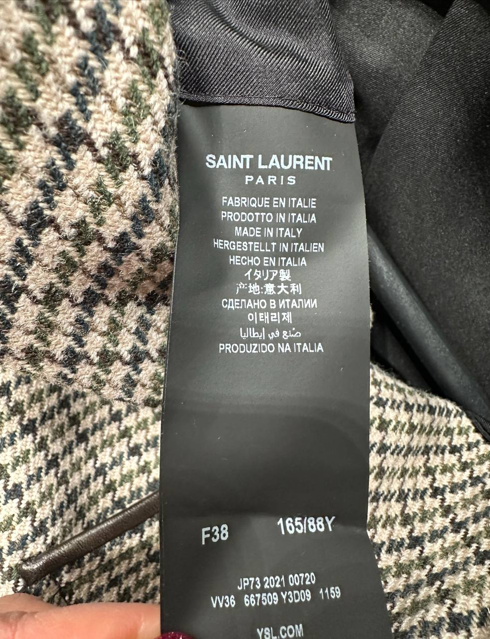 Saint Laurent жакет у принт «гусяча лапка #7