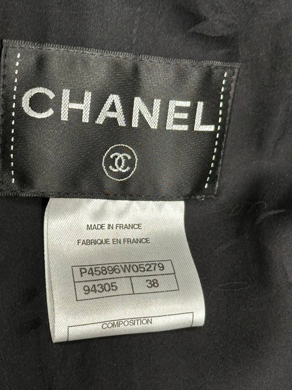 Chanel костюм с сетчатой текстурой черный #11
