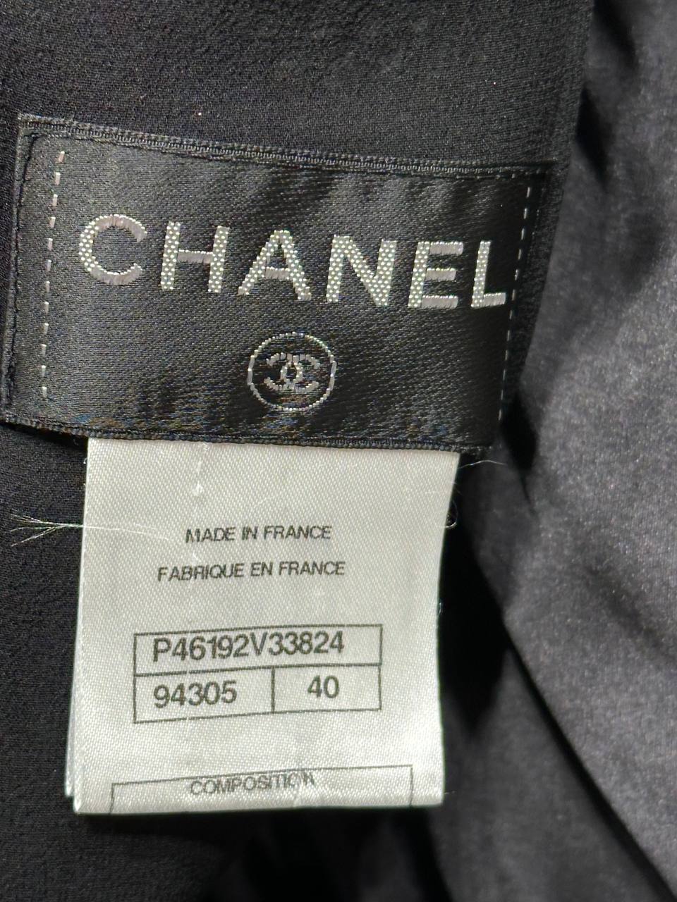 Chanel костюм с сетчатой текстурой черный #13