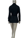 Max Mara полупальто чорне класичне з поясом #3