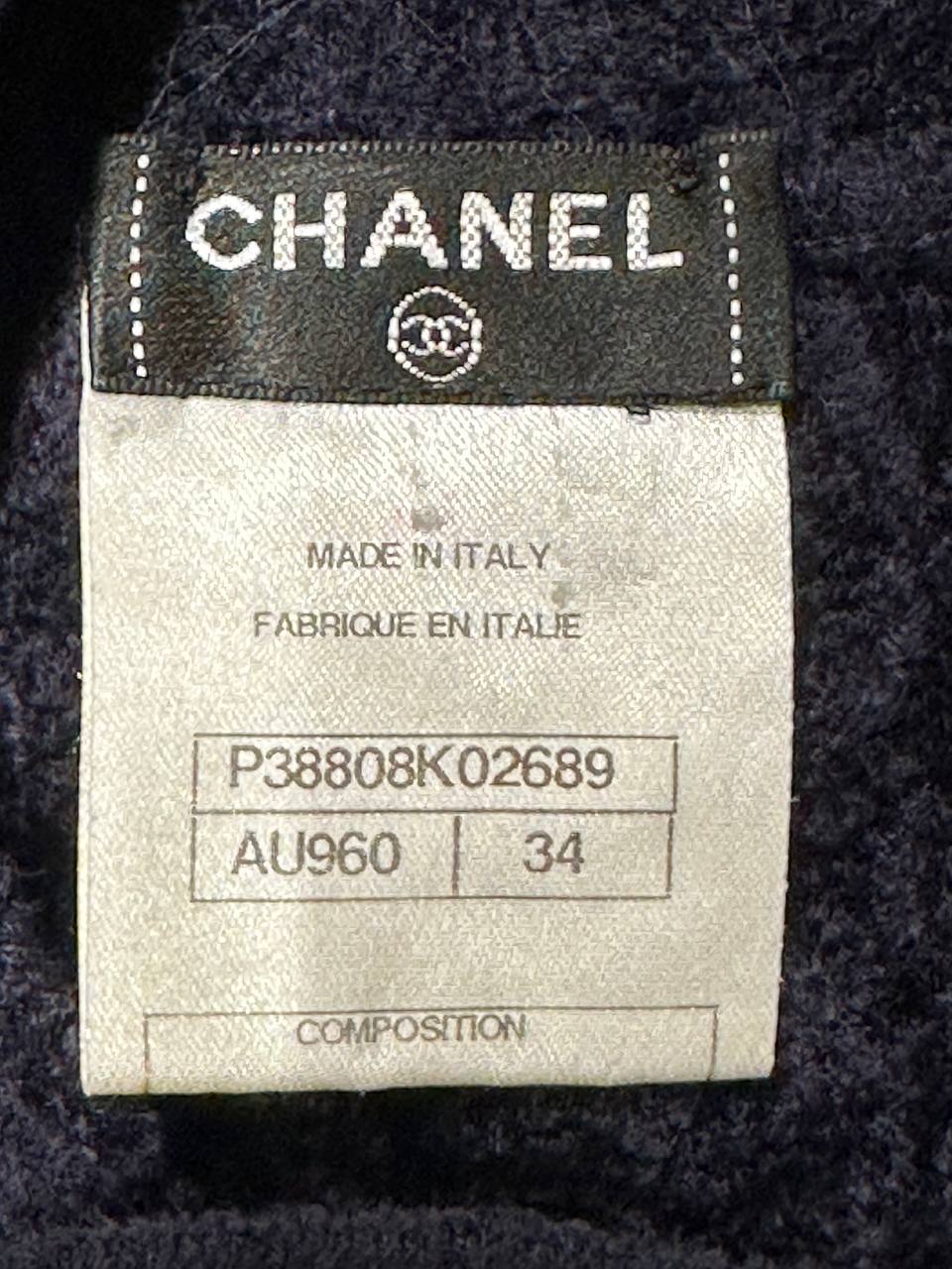 Chanel сукня трикотажна темно-синя #5