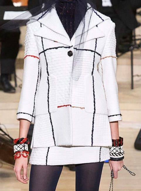 Chanel жакет твідовий білий Hamburg Métiers d’Art 2018 #2