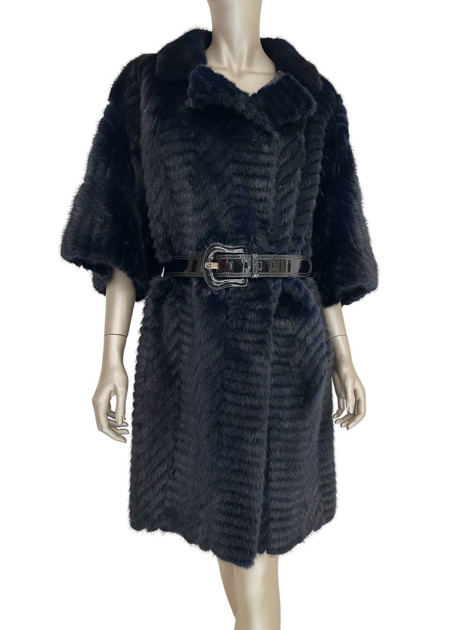 Fendi норкова шуба з поясом
