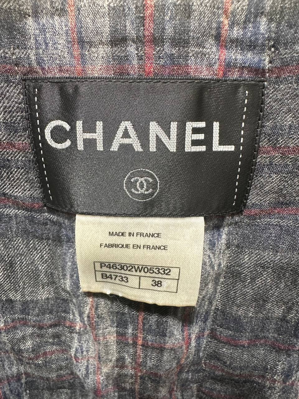 Chanel твідовий жакет з контрастною обробкою #5