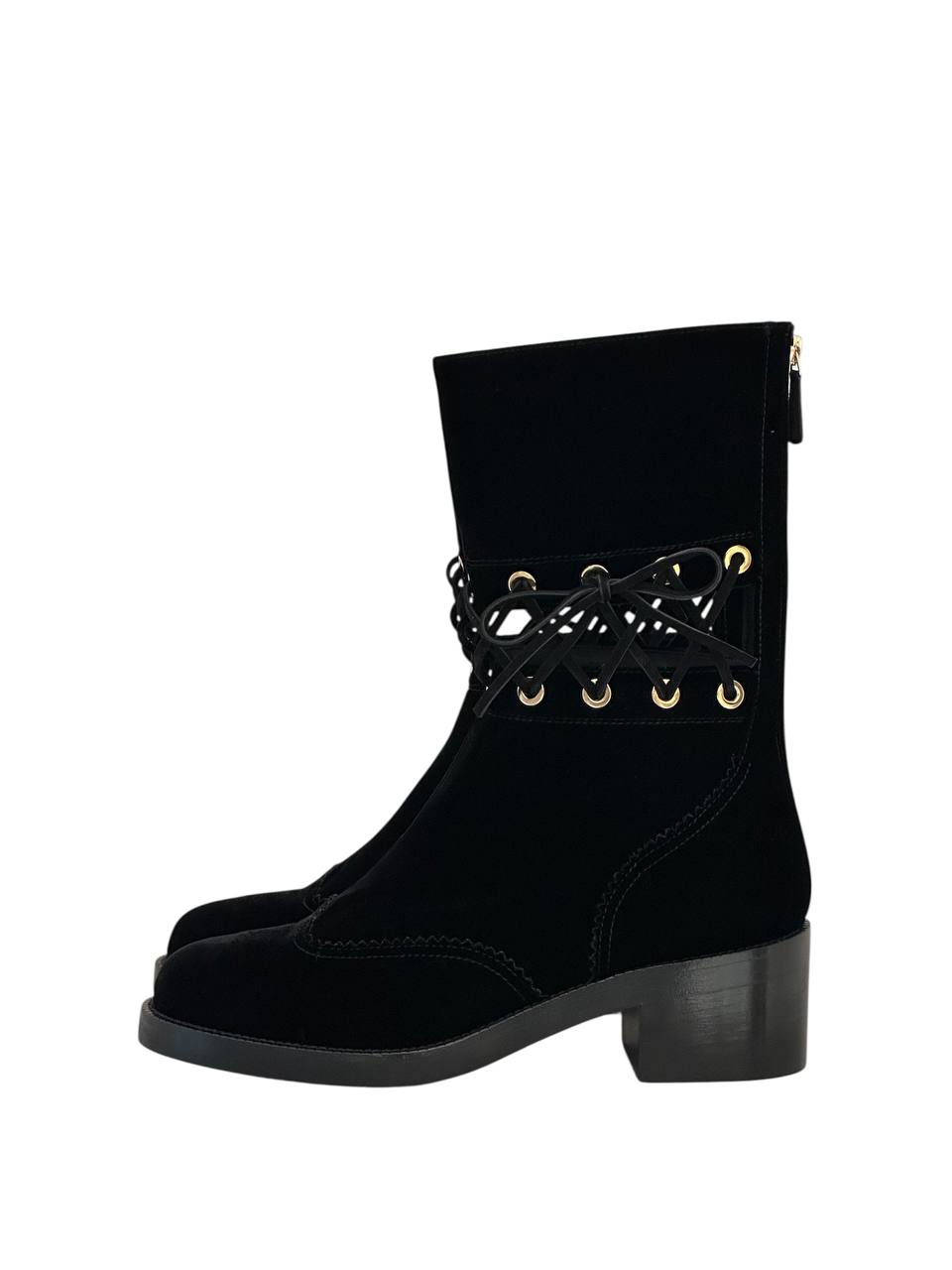 Chanel бархатні черевики