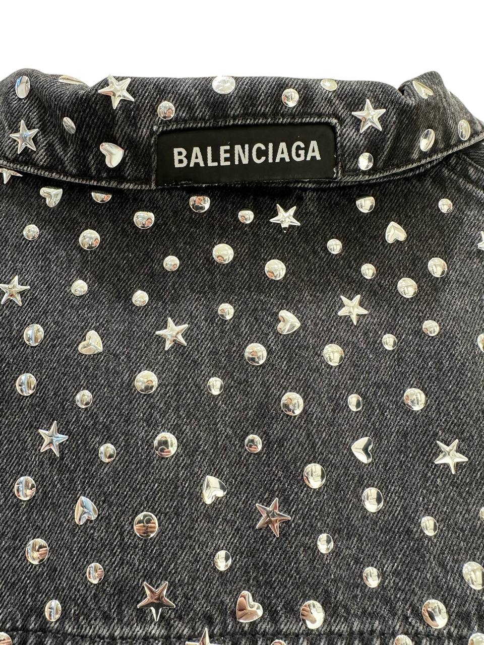 Balenciaga джинсова куртка з принтом #5
