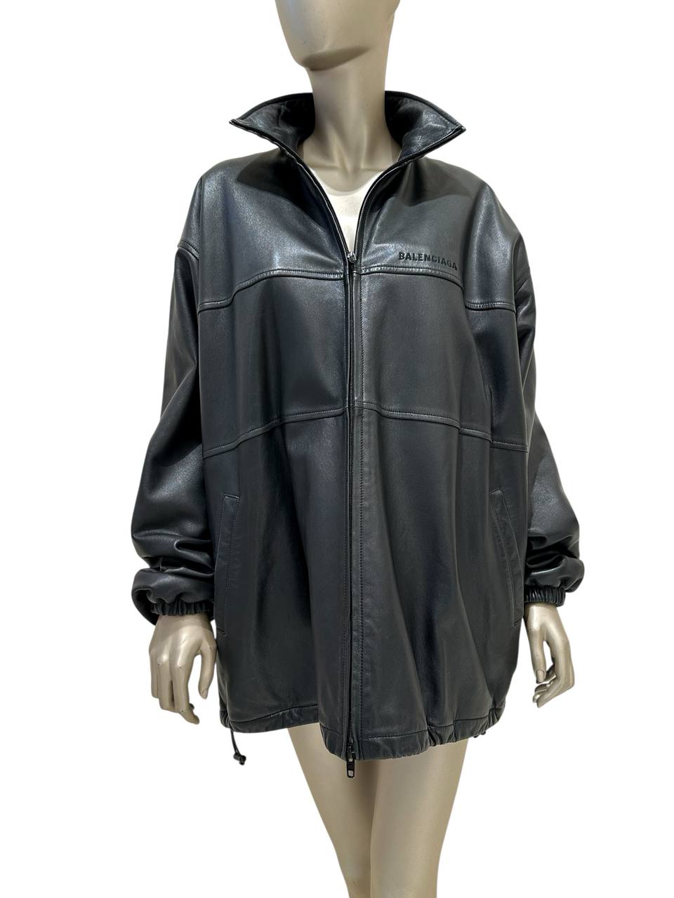Balenciaga шкіряна куртка oversize #3