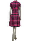 Chanel рожево-чорна твідова сукня у клітинку #4