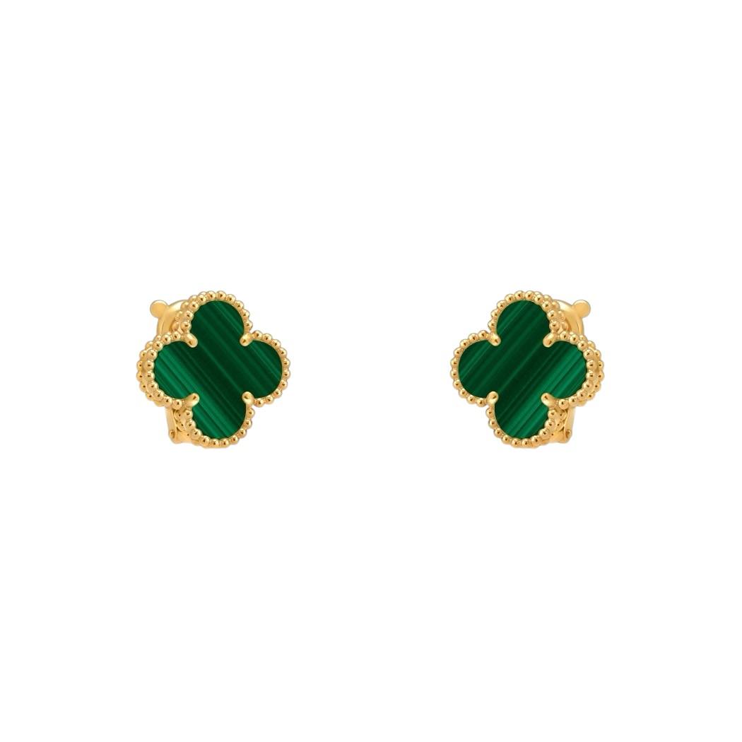 Van Cleef & Arpels серьги alhambra malachite #2