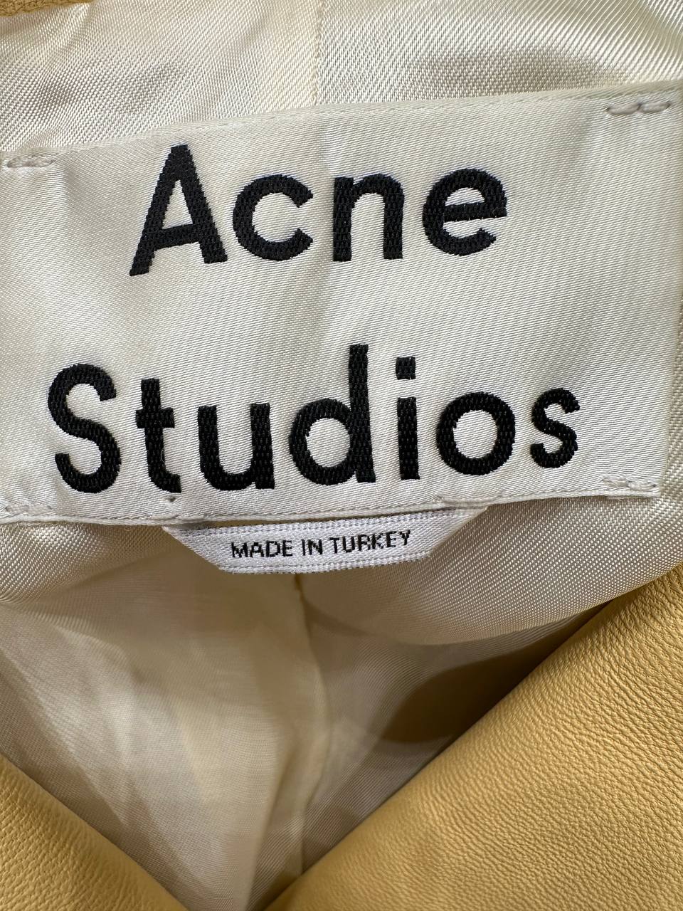 Acne studios шкіряна куртка косуха з поясом #4
