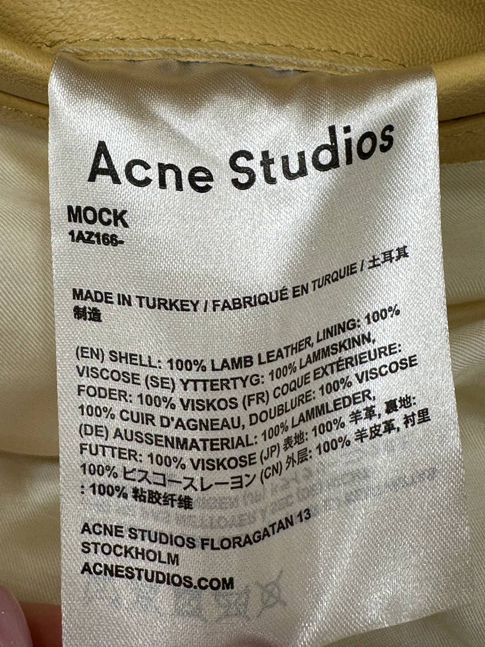 Acne studios шкіряна куртка косуха з поясом #5