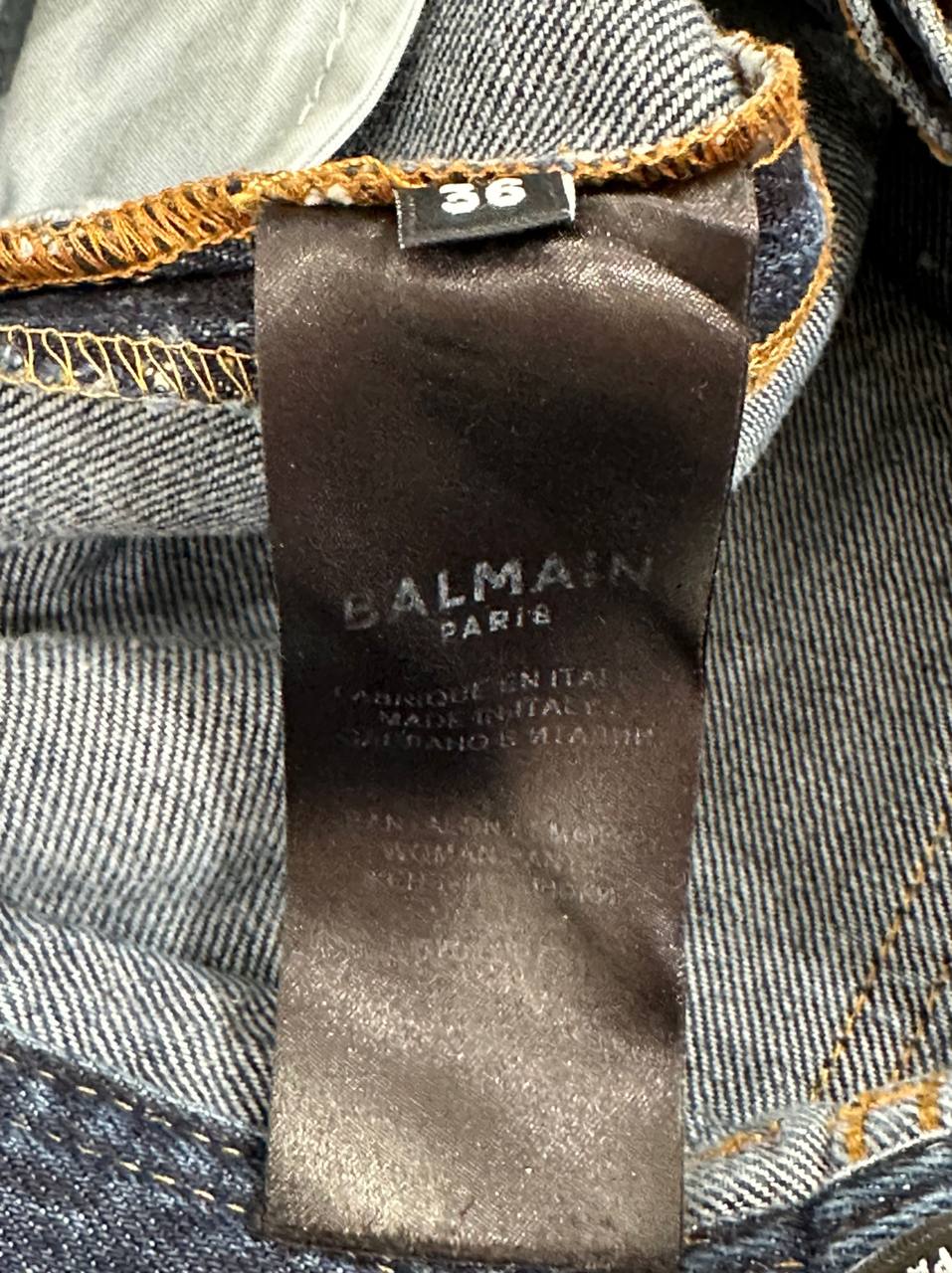 Balmain джинси з підворотами та декоративною фурнітурою #5