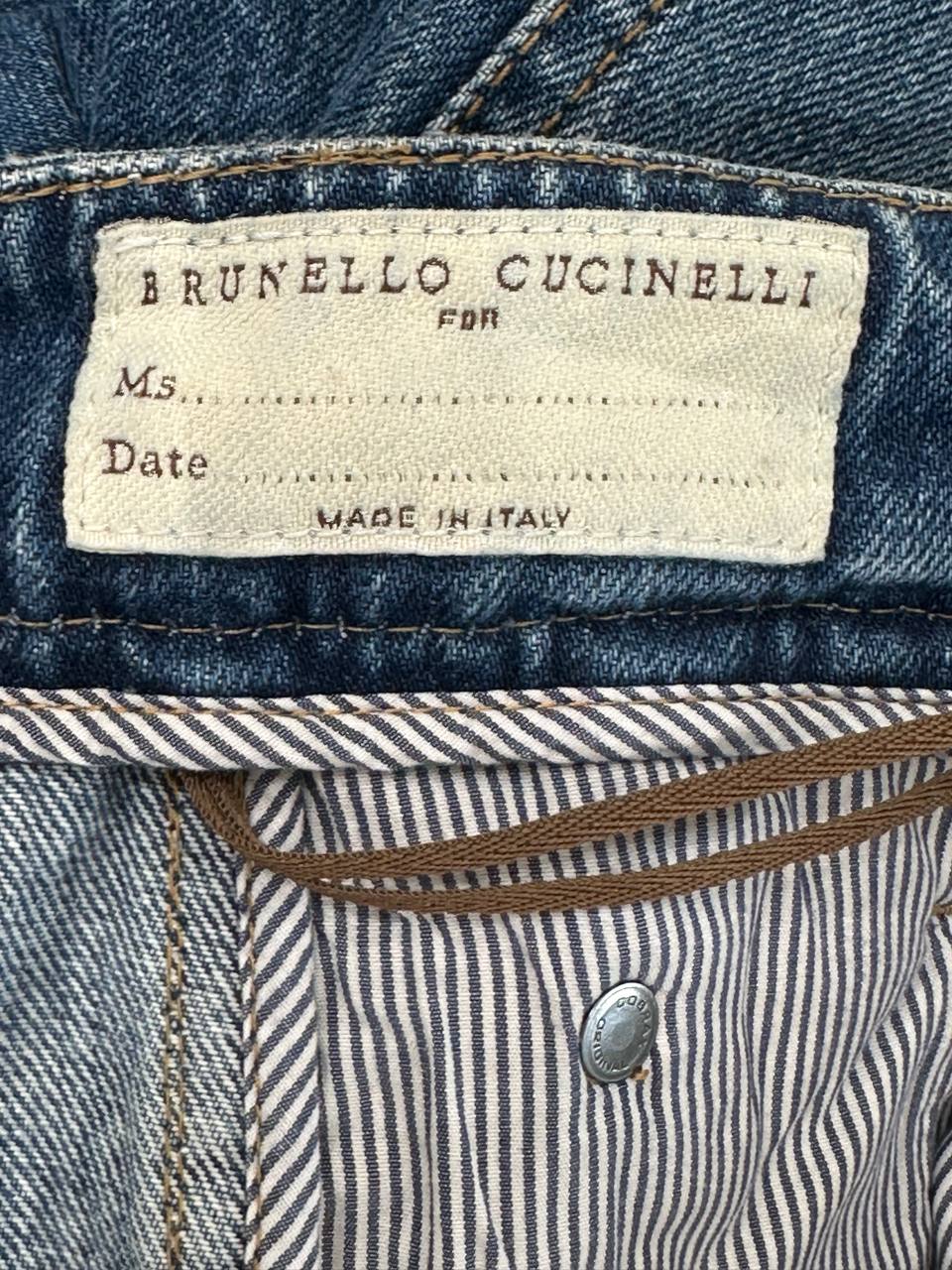 Brunello Cucinelli джинси прямого крою з защипами #6