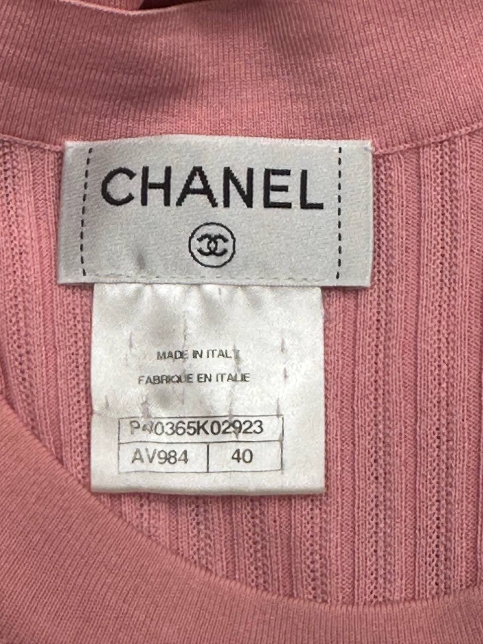 Chanel рожева трикотажна сукня #5