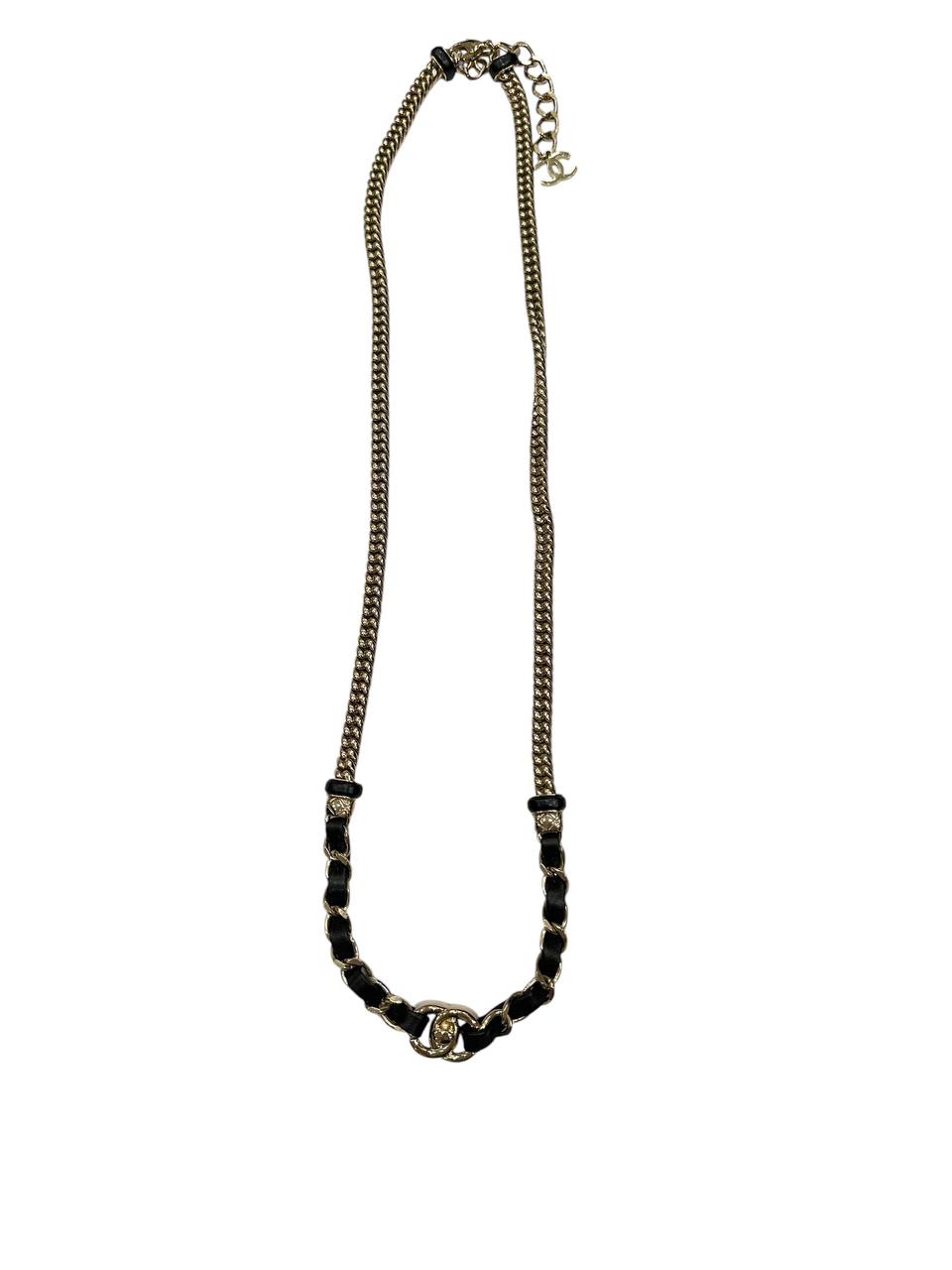 Chanel пояс-ланцюг із вплетеною шкірою  #4