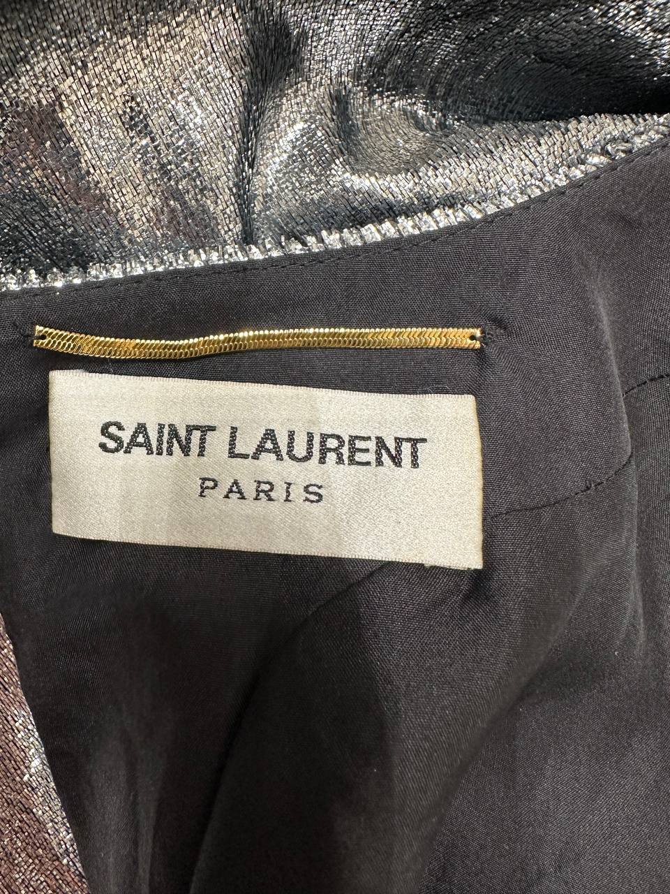 Saint Laurent металізована сукня з драпіруванням #4