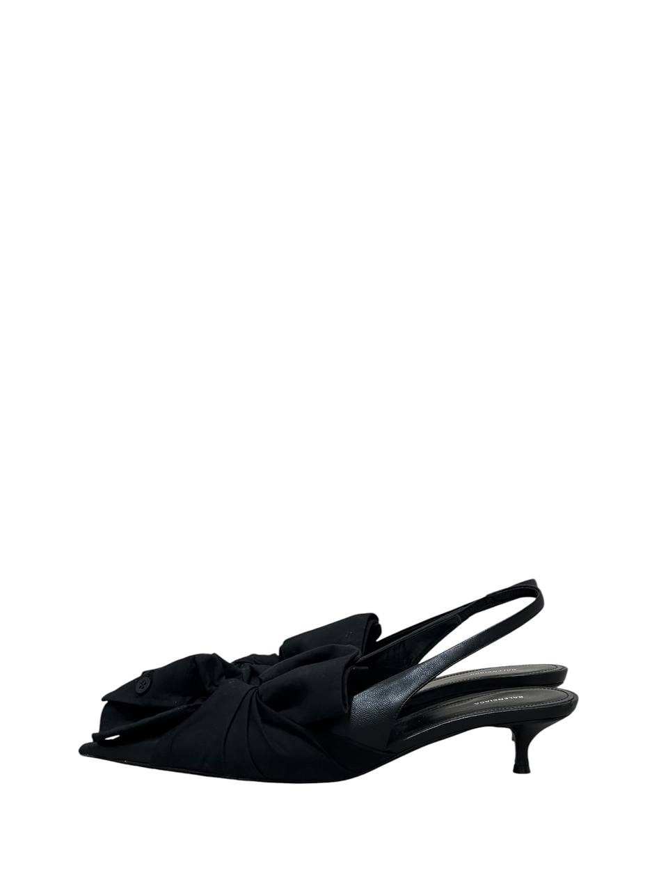 Balenciaga текстильні туфлі slingback з драпіруванням