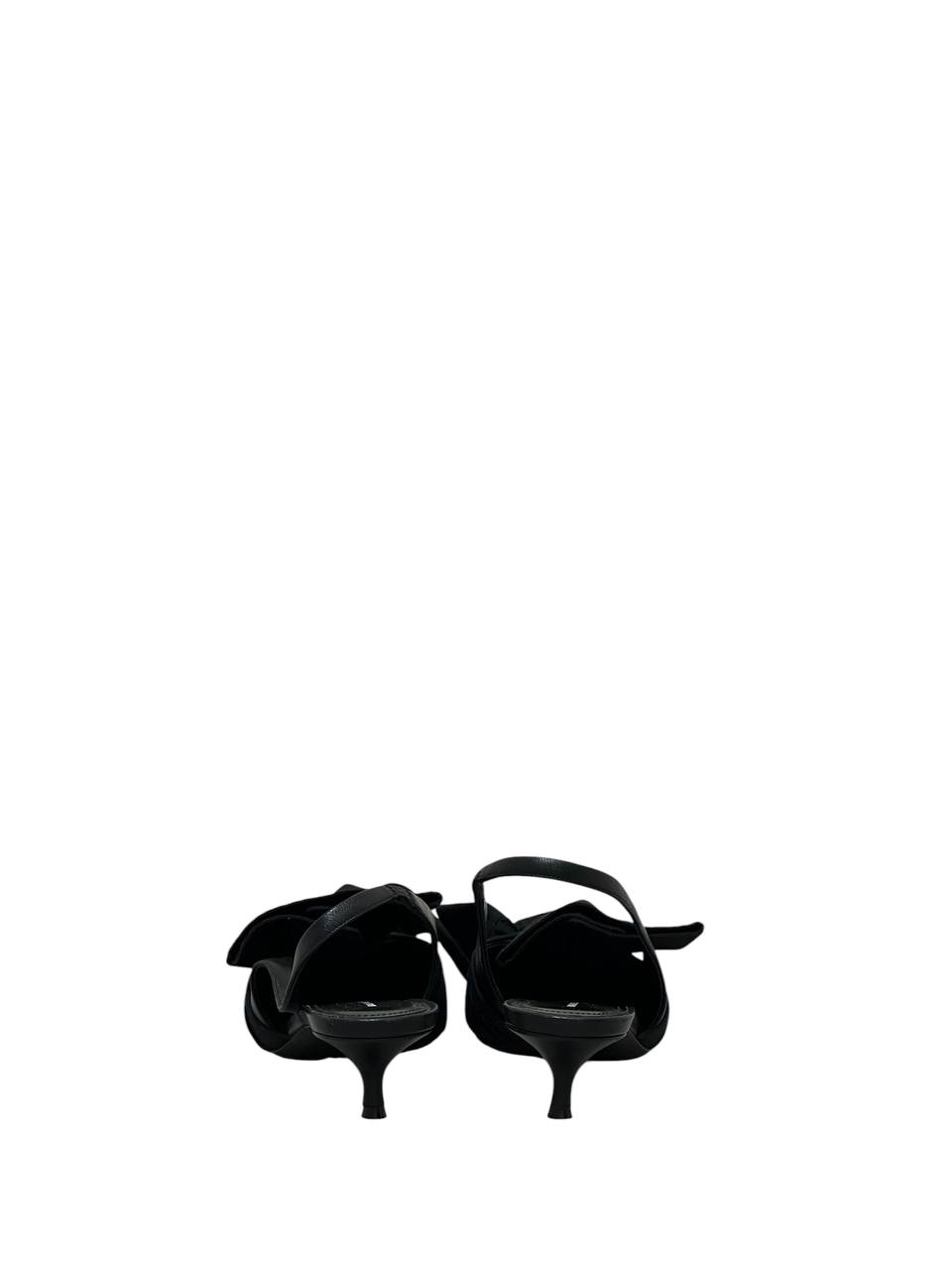 Balenciaga текстильні туфлі slingback з драпіруванням #5