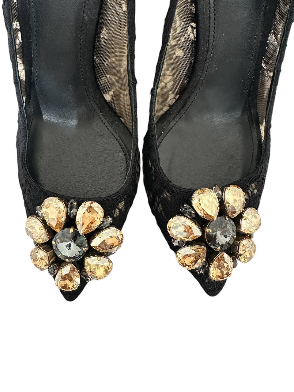 Dolce & Gabbana мереживні туфлі на підборах #4