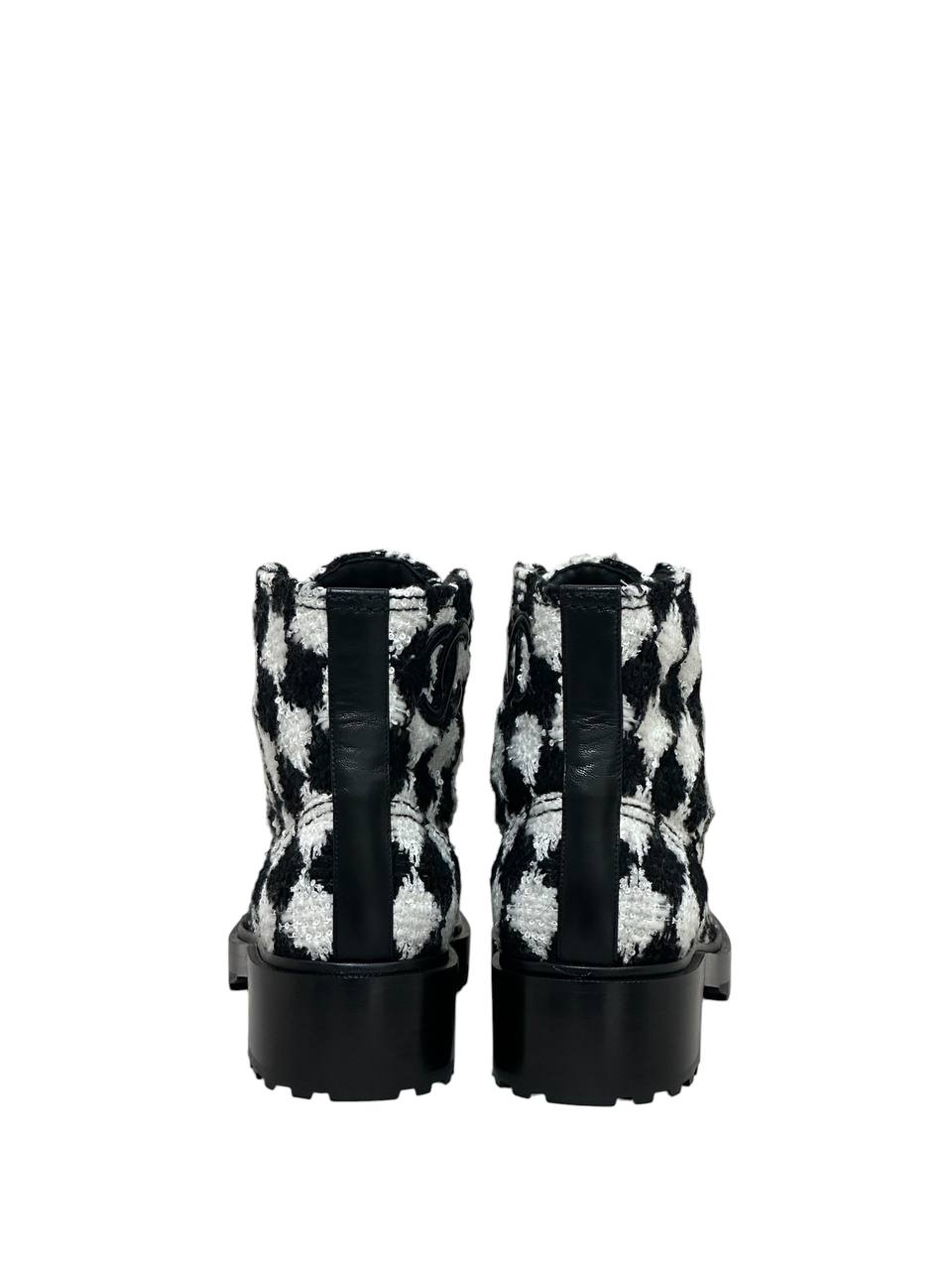 Chanel твідові черевики в клітинку #4