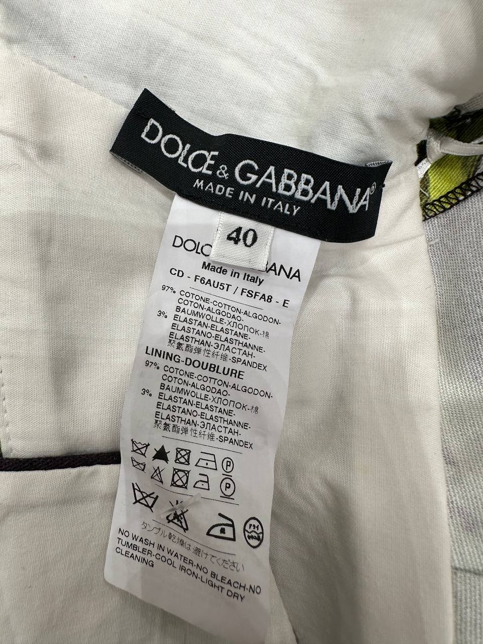 Dolce & Gabbana бавовняна сукня з принтом баклажанів #5