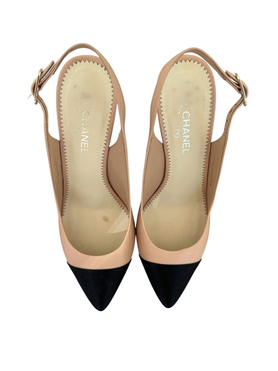 Chanel slingback туфлі з перловим каблуком #3