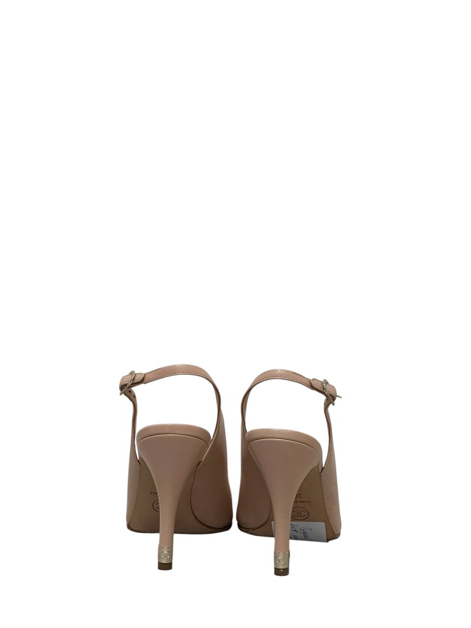 Chanel slingback туфлі з перловим каблуком #6