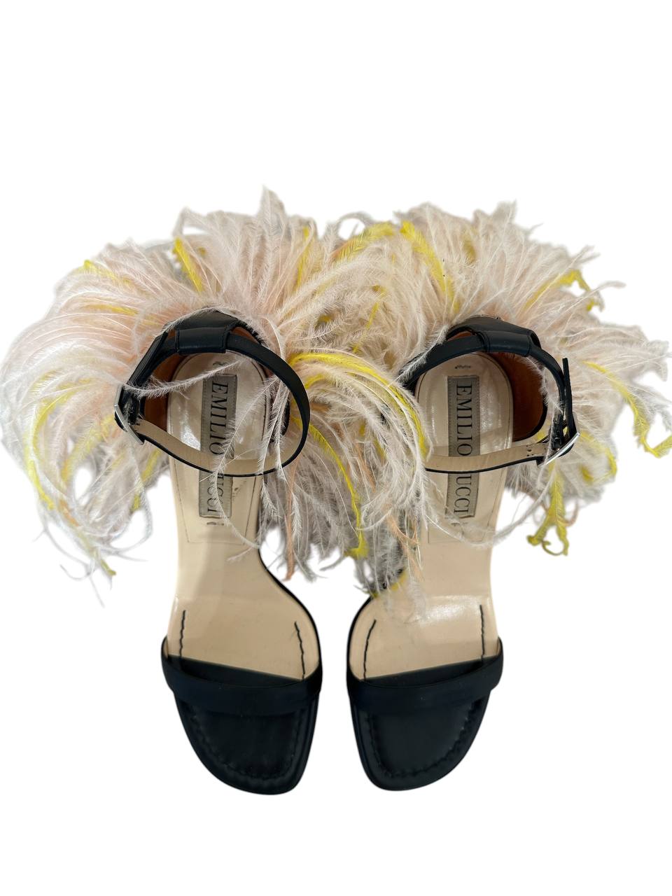 Emilio Pucci босоніжки з пір’ям #3